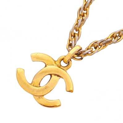 【6jdb0617】シャネル ネックレス ヴィンテージ ココマーク GPメッキ ゴールド【中古】レディース