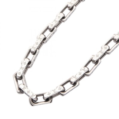 ルイ・ヴィトン LOUIS VUITTON コリエ チェーン モノグラム ネックレス ジュエリー ステンレススチール シルバー メンズ シルバー系 M00307 【中古】
