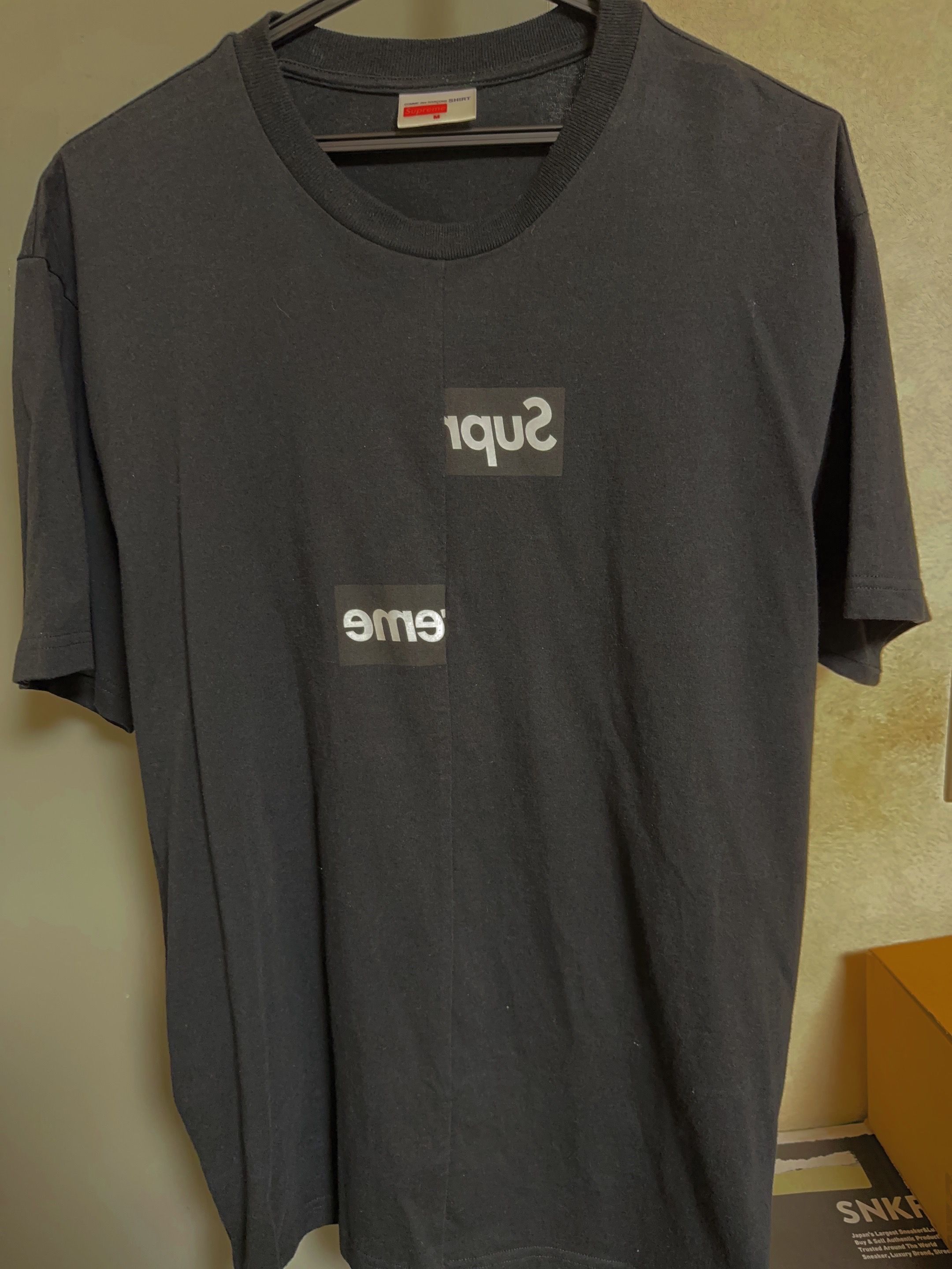 Supreme / Comme des Garçons SHIRT® Split Box Logo Tee "Black"