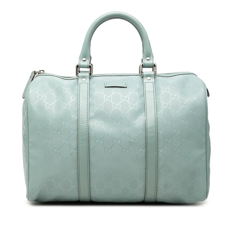 グッチ GGインプリメ ハンドバッグ ミニボストンバッグ 193603 ブルー系 PVC レザー レディース GUCCI 中古