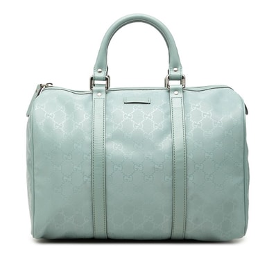 グッチ GGインプリメ ハンドバッグ ミニボストンバッグ 193603 ブルー系 PVC レザー レディース GUCCI 中古
