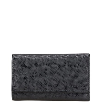 プラダ キーケース 6連 2PG222 ブラック レザー メンズ PRADA 【中古】