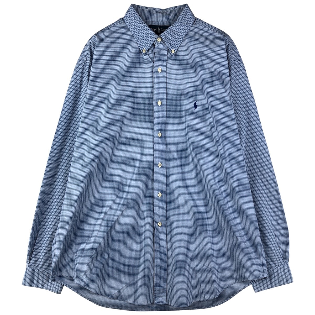 古着 ラルフローレン Ralph Lauren CLASSIC FIT 長袖 ボタンダウンチェックシャツ メンズXL相当/eaa602370