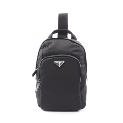 プラダ PRADA Re-Nylon ウエストバッグ ボディバッグ バッグ ナイロン サフィアーノレザー メンズ ブラック系 2VZ1162DMGF0002 【新品】