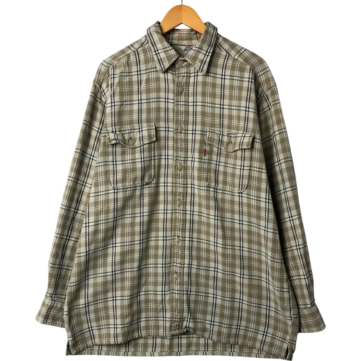 古着 90年代 リーバイス Levi's DRY GOODS 長袖 フランネルチェックシャツ メンズL相当 ヴィンテージ/eaa542663