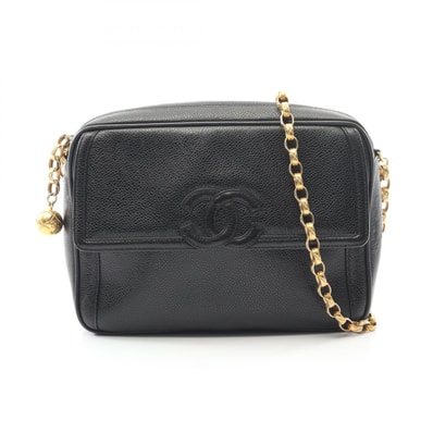 シャネル CHANEL ココマーク ショルダーバッグ バッグ キャビアスキン(グレインドカーフ) レディース ブラック系 【中古】