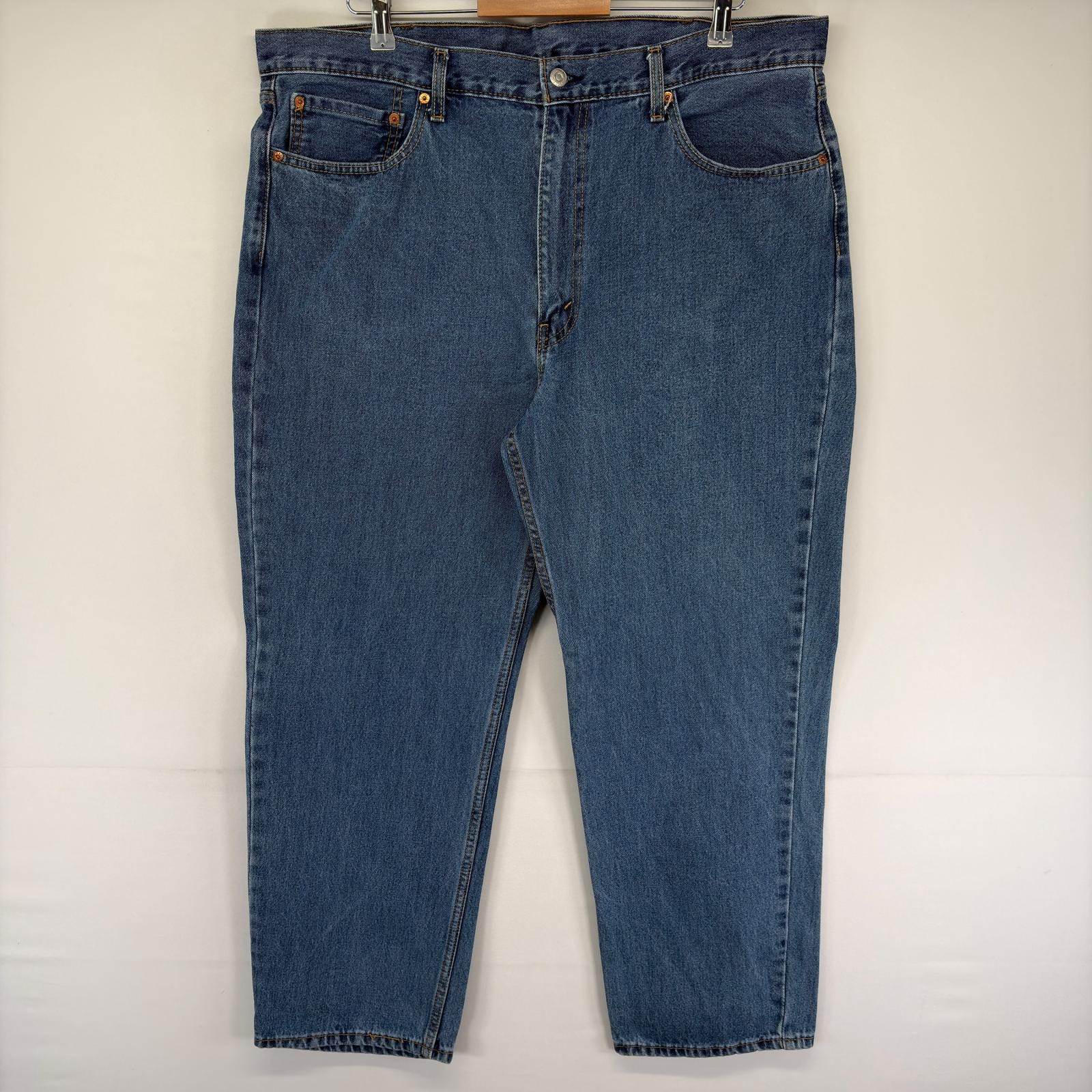 古着 リーバイス Levi's デニム パンツ 5ポケット 550 大きいサイズ テーパード ジップ ジーンズ ジーパン w40 L30  ブルー系 メンズ