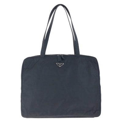 美品 PRADA プラダ テスート 三角ロゴプレート ブラック 黒 シルバー金具 ナイロン ビジネスバッグ ブリーフケース 男女兼用 600937 【中古】