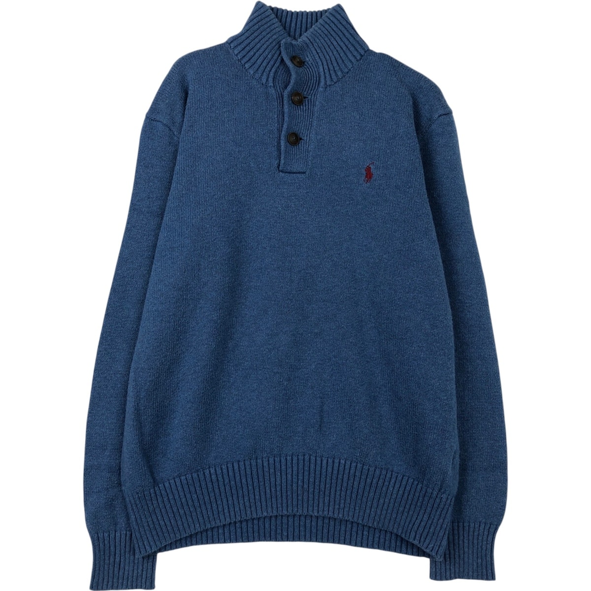 古着 ラルフローレン Ralph Lauren POLO by Ralph Lauren ハーフボタン ニットセーター メンズM相/eaa619237