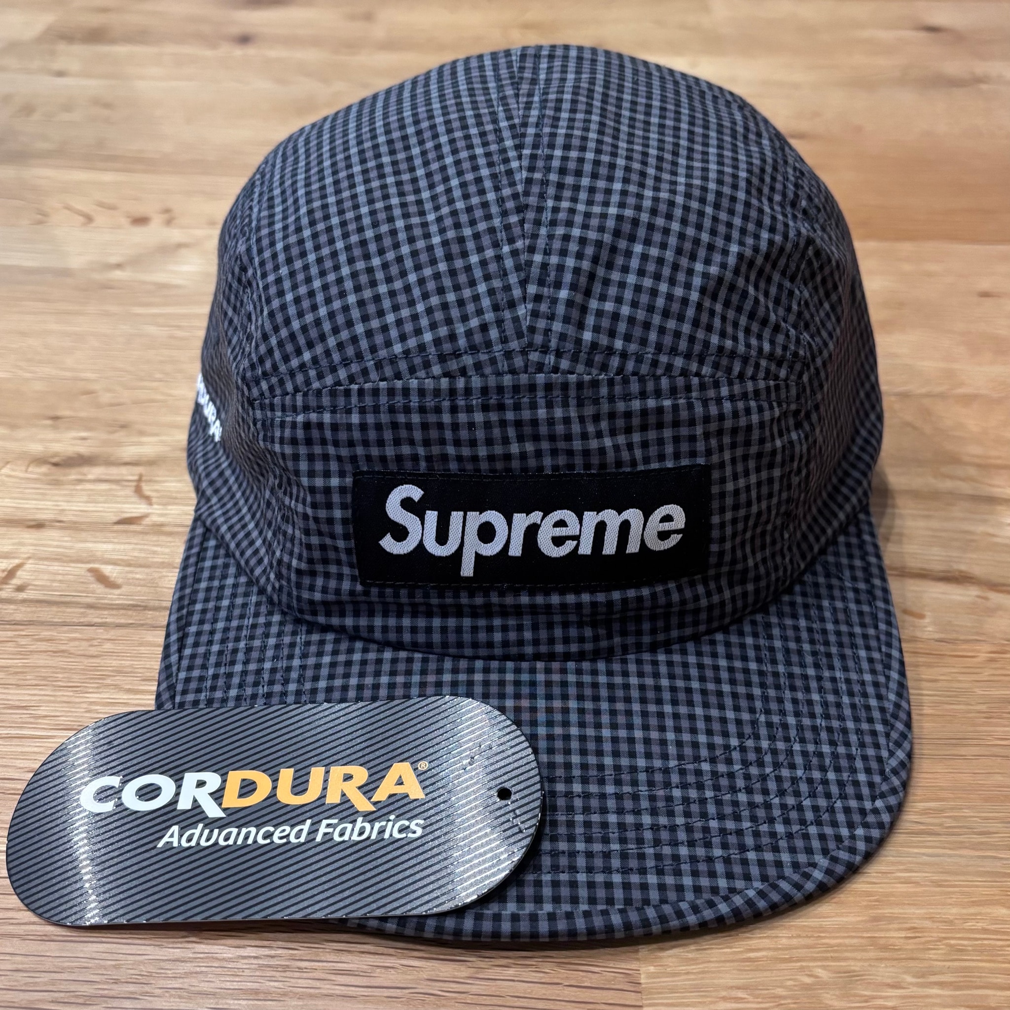 Supreme Cordura Plaid Camp Cap "Black"