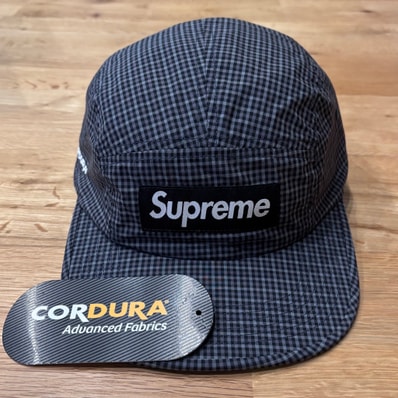 Supreme Cordura Plaid Camp Cap "Black"