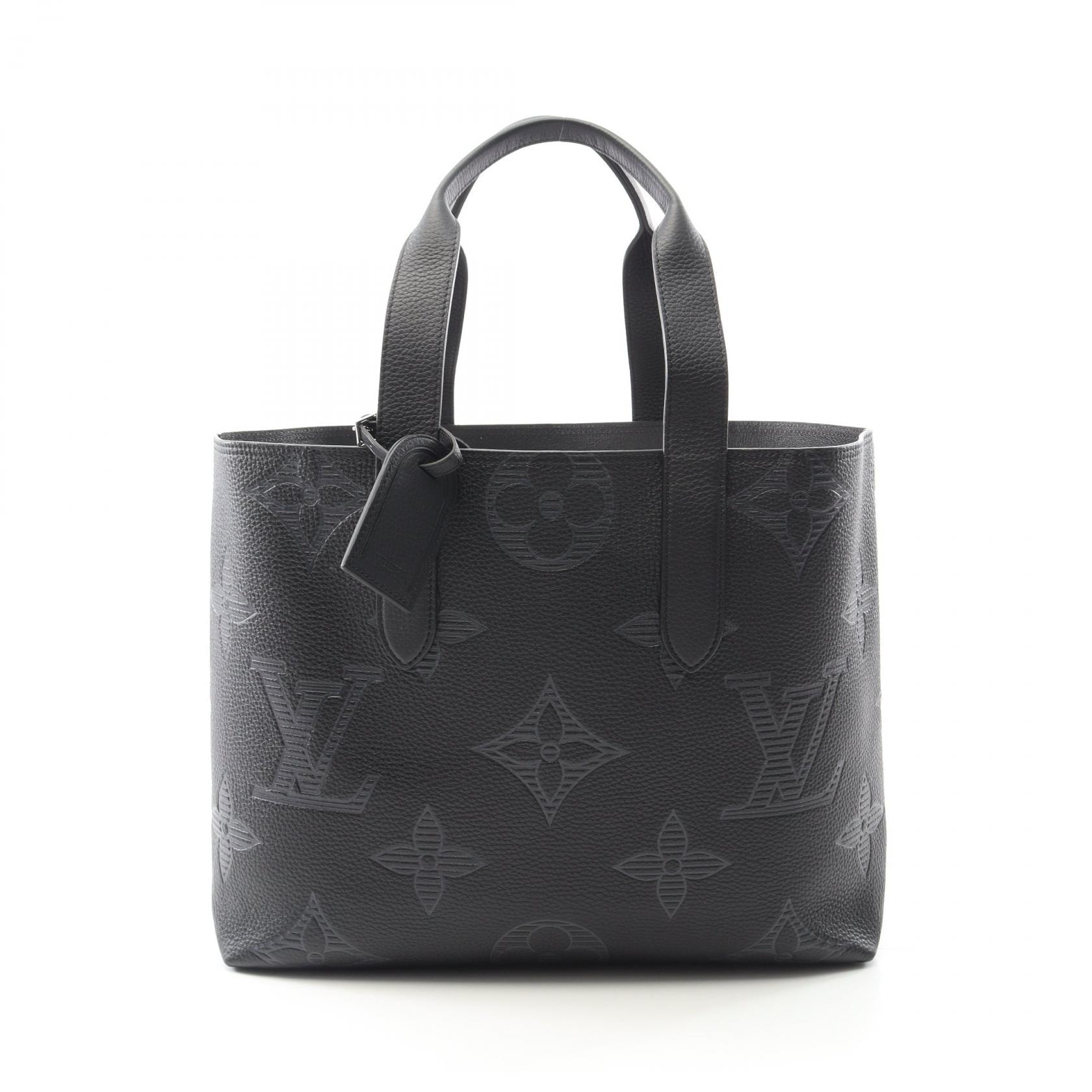 ルイ・ヴィトン LOUIS VUITTON カバ ヴォヤージュ NV トートバッグ バッグ レザー モノグラムジャイアントシャドウ ノワール メンズ レディース ブラック系 M57290 【中古】