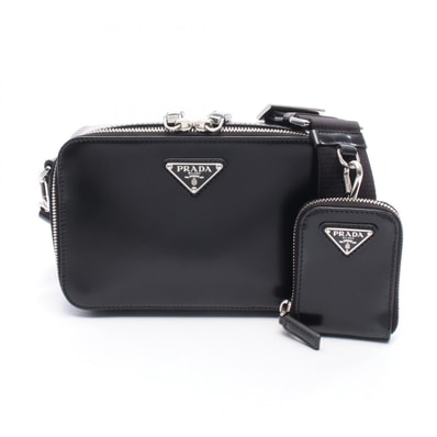 プラダ PRADA ショルダーバッグ バッグ レザー レディース ブラック系 【中古】
