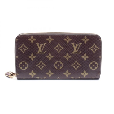 ルイ・ヴィトン LOUIS VUITTON ジッピーウォレット モノグラム ラウンド長財布 財布 エキゾチックレザー レディース ブラウン系 N80148 【中古】