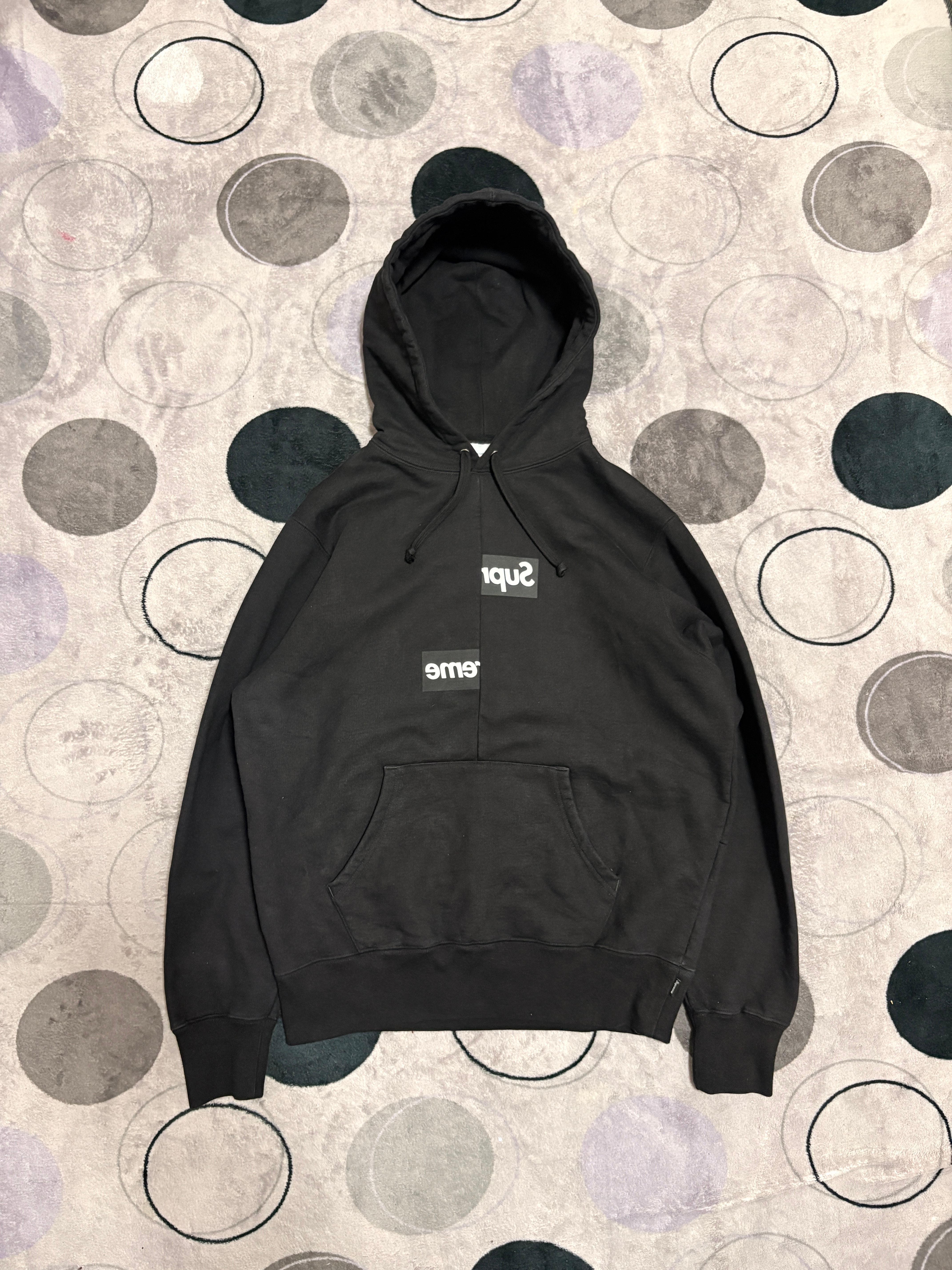 Supreme / Comme des Garçons SHIRT® Split Box Logo Hooded Sweatshirt "Black"