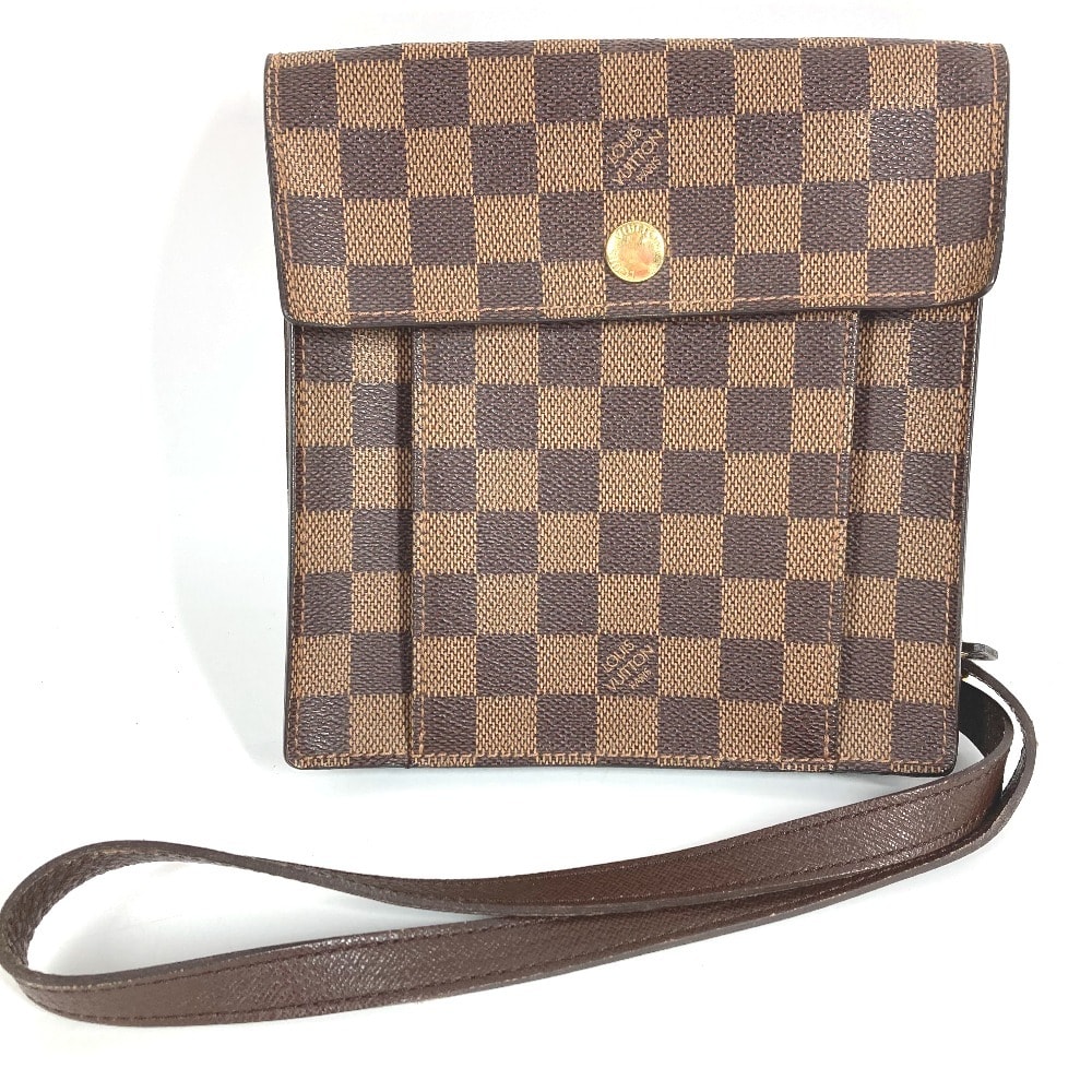 ルイヴィトン LOUIS VUITTON ピムリコ N45272 ダミエ ポシェット 斜め掛け フラップ ショルダーバッグ ダミエキャンバス エベヌ ブラウン