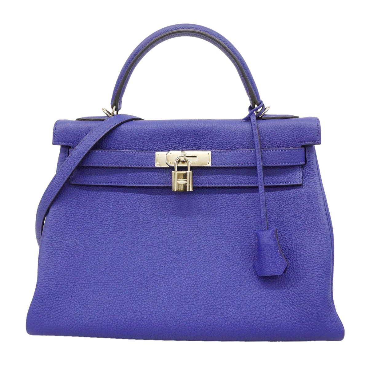 ★SALE【6hc2520】エルメス ハンドバッグ ケリー32 トゴ ブルーエレクトリック ゴールド金具 2wayバック【中古】レディース