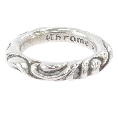 Chrome Hearts Scroll Band Ring "Silver"