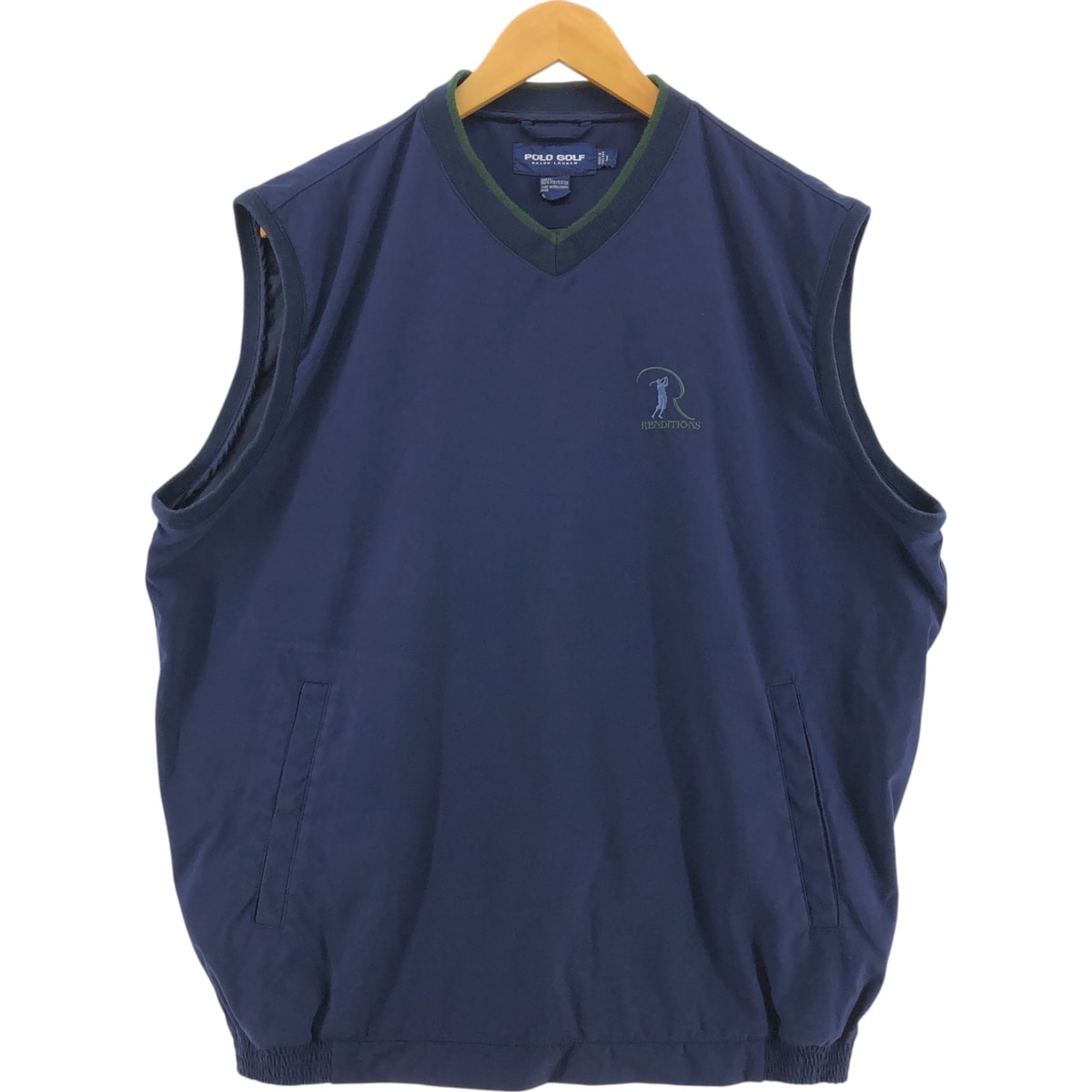 古着 90年代 ラルフローレン Ralph Lauren POLO GOLF ポロゴルフ Vネック ウォームアップベスト メンズL相当 ヴィンテージ/eaa547889