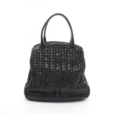 ボッテガヴェネタ BOTTEGA VENETA イントレチャート ハンドバッグ バッグ レザー レディース ブラック系 【中古】