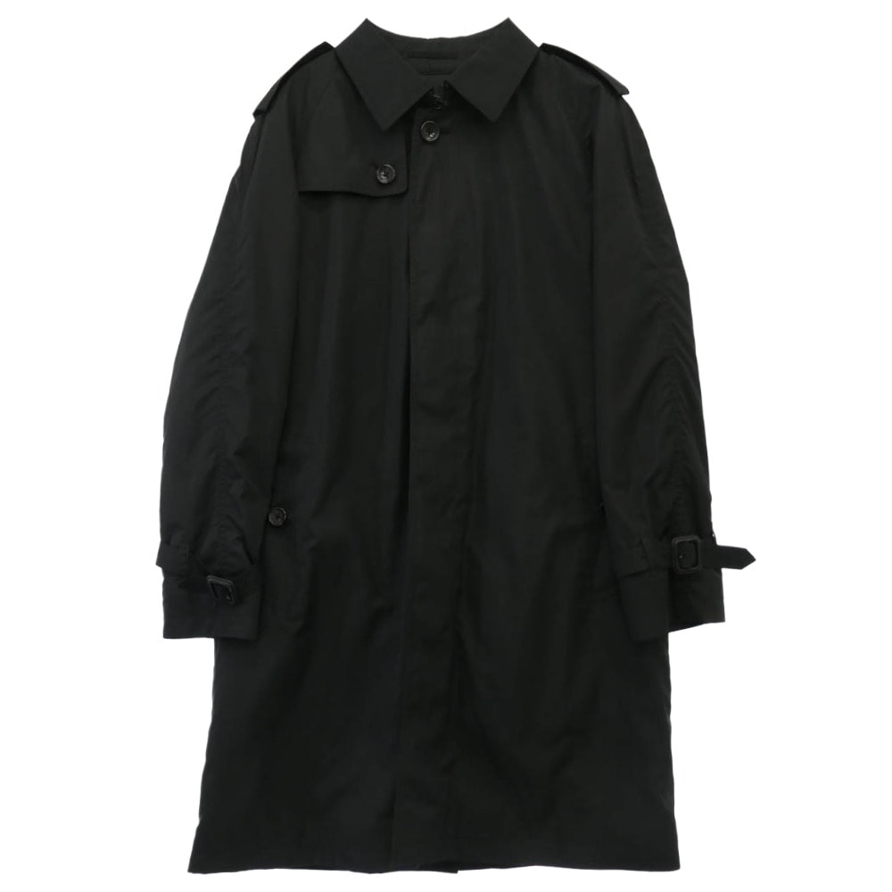 BURBERRY LONDON バーバリー ロンドン コート A1A51-396-09 着脱式キルティングライナー付き 撥水加工 裏地ノバチェック シングル トレンチコート ブラック系 L【中古】