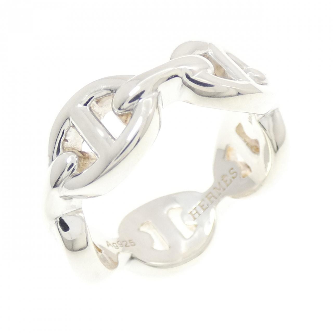 Hermes Chaine D'ancre Enchainee Ring "Silver"