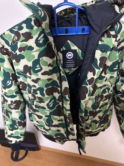A BATHING APE CANADA GOOSE ABC CAMO CHILLIWACK BOMBER FOR BAPE® x CONCEPTS "Green"