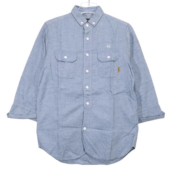 NEIGHBORHOOD ネイバーフッド 11AW ESTABLISH.OX/C-SHIRT.3Q 112BENH-SHM07 エスタブリッシュ オックスフォード 七分袖 シャツ グレー サイズS