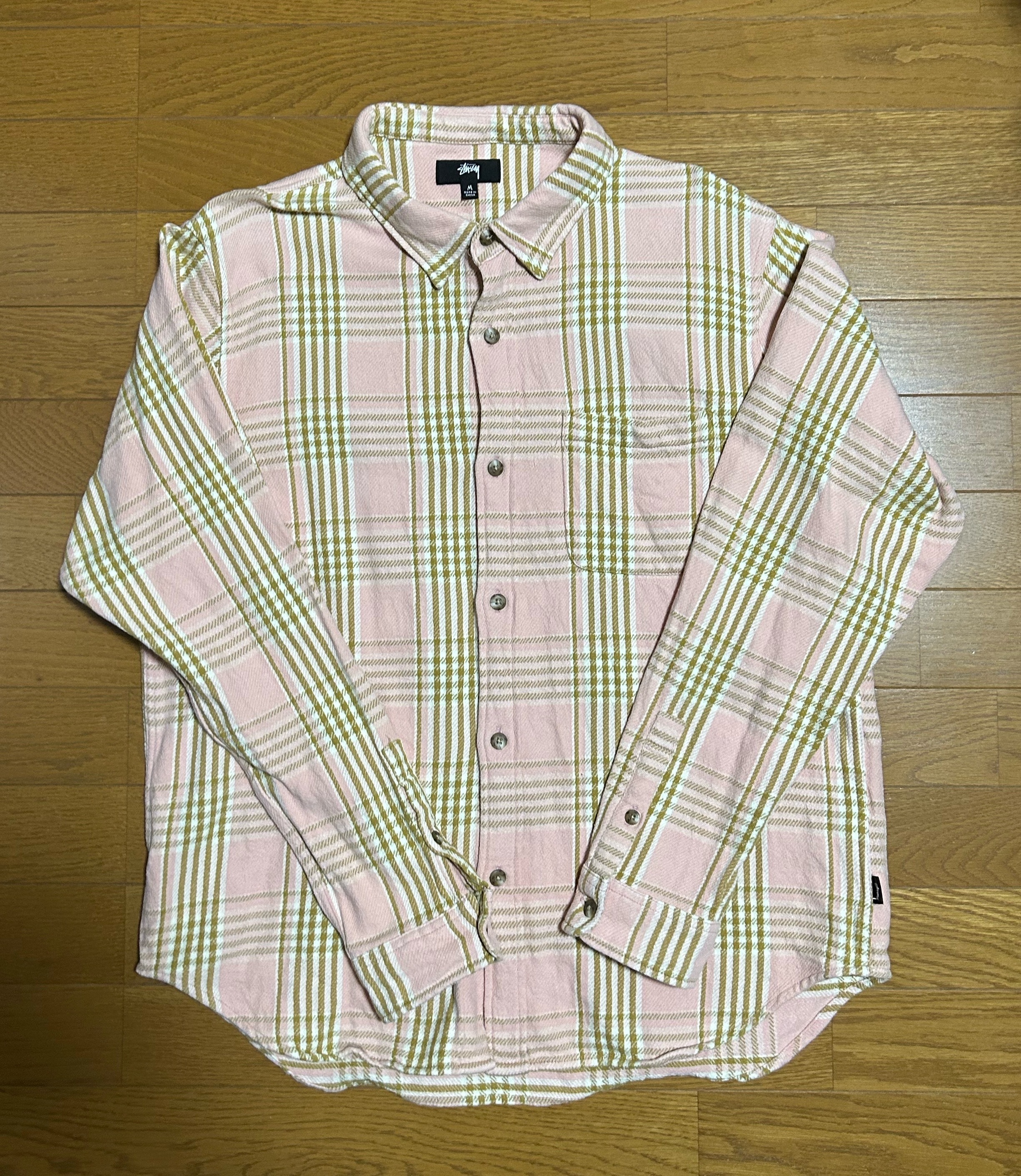 Stussy Laguna Plaid Shirt 'Pink' Mサイズ