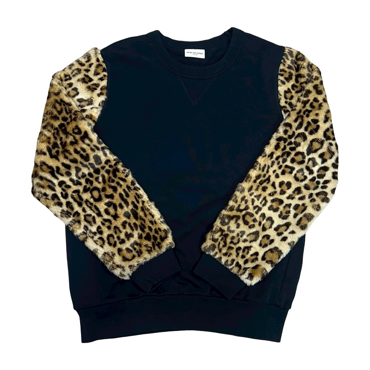 DRIES VAN NOTEN ドリスヴァンノッテン レオパード 柄 コットン モダクリル スウェット ネイビー
 69179