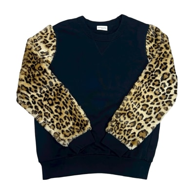 DRIES VAN NOTEN ドリスヴァンノッテン レオパード 柄 コットン モダクリル スウェット ネイビー
69179