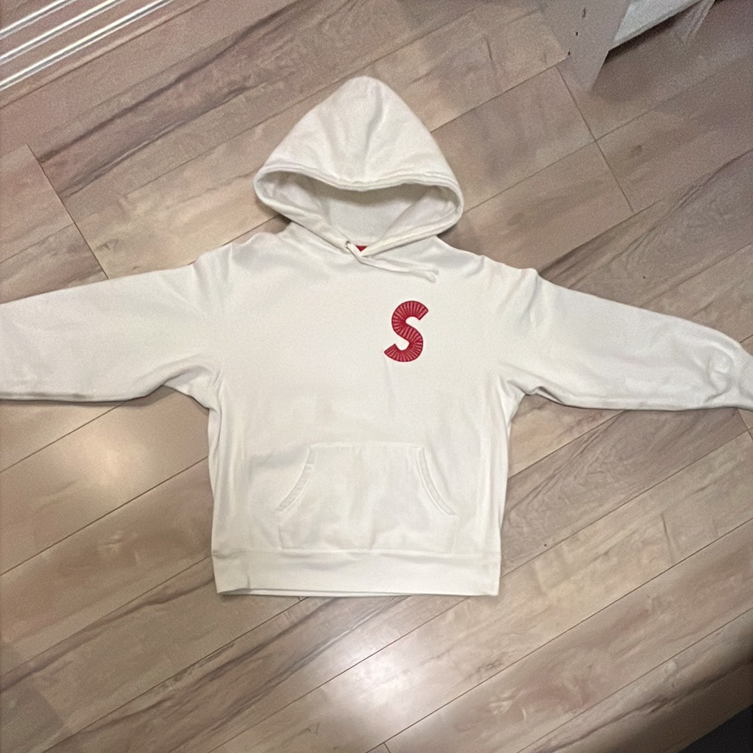 Supreme S Logo Hooded Sweatshirt "White" (20FW)