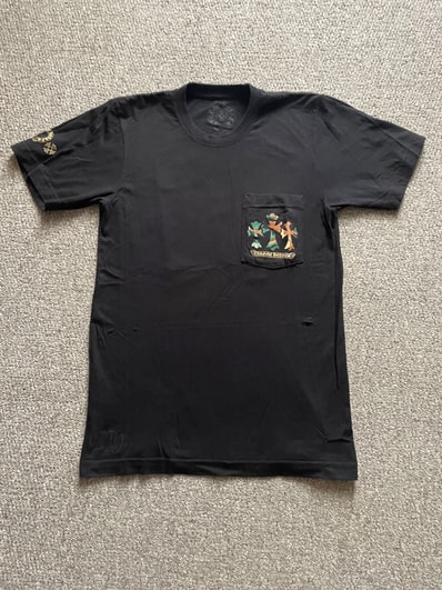 Chrome Hearts Horseshoe 3 CEM CRS Pocket T-Shirt Camouflage "Black/Gold"