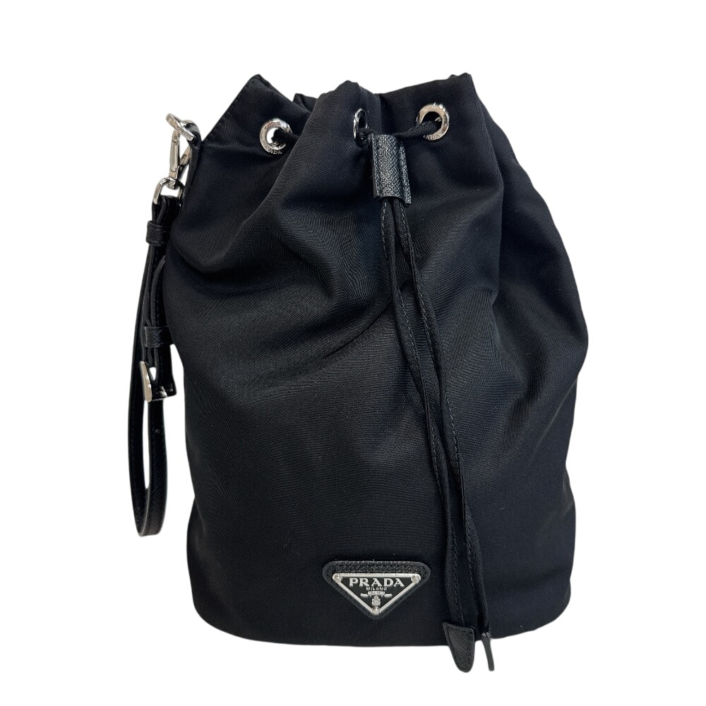 プラダ PRADA ポーチ Re-Nylon 巾着ポーチ ブラック