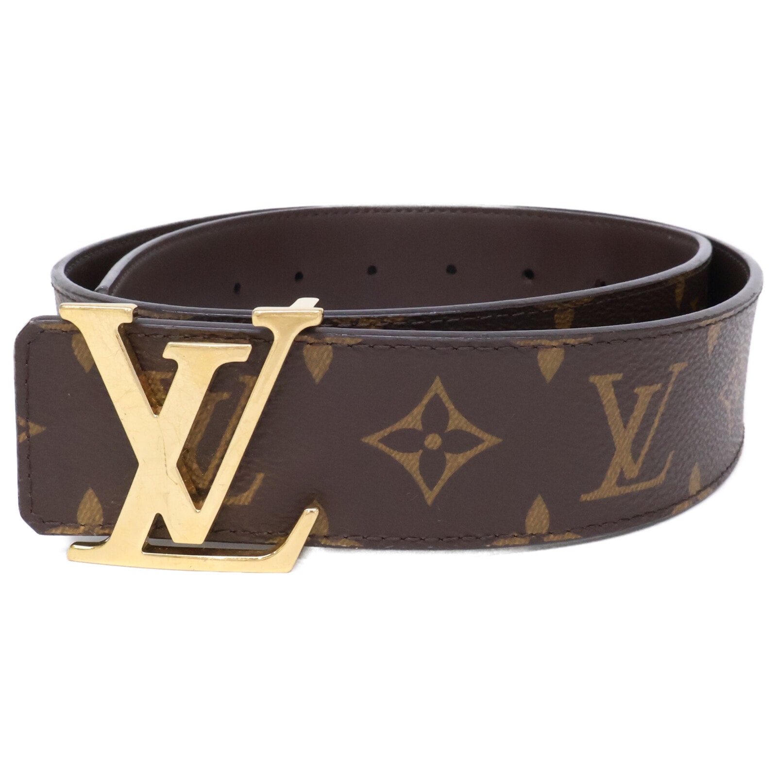 ルイヴィトン M0323 サンチュール LV イニシャル モノグラムキャンバス リバーシブル 80/32