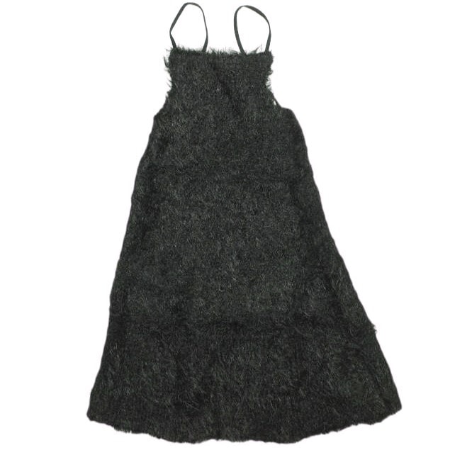 新品 TAN タン 23AW 日本製 METALLIC LIKE DRESS メタリックライクドレス TN23FW022 Free GROSS BLACK キャミソール ワンピース トップス g23080