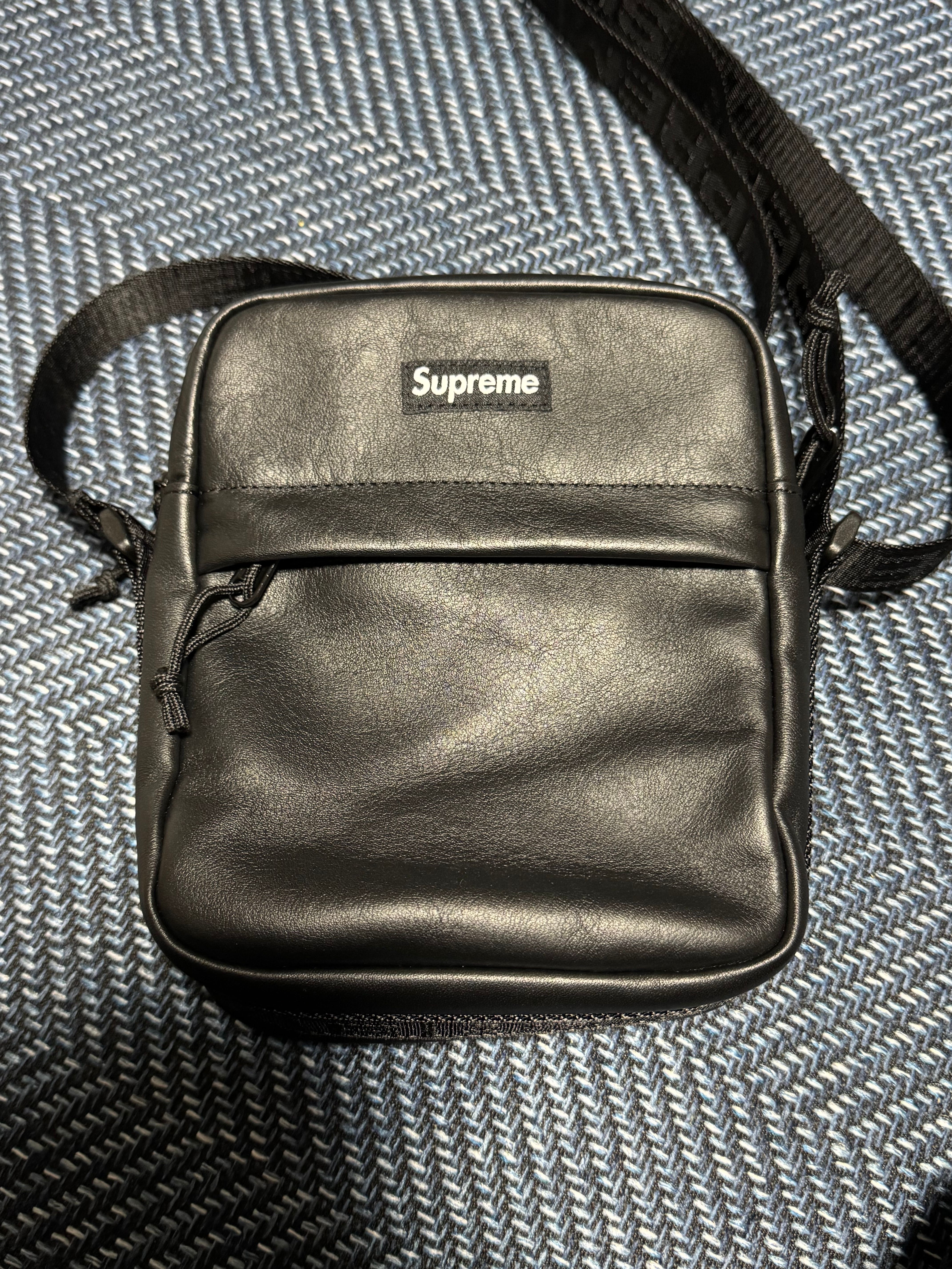 Supreme Leather Shoulder Bag 