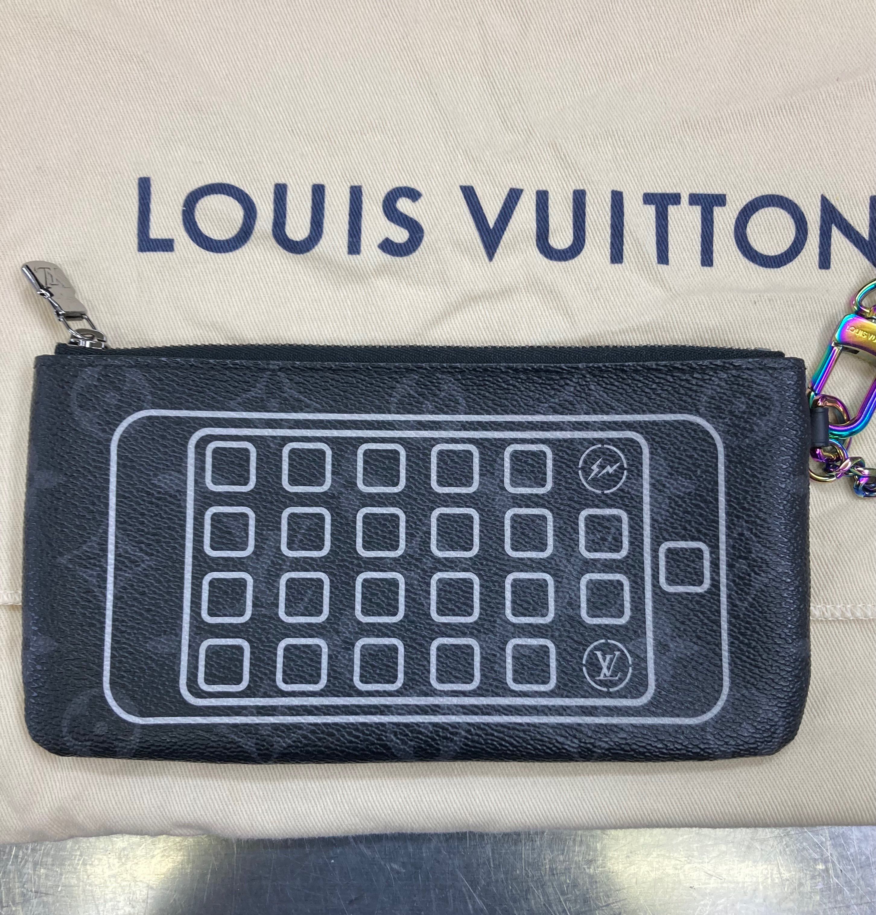 Fragment x Louis Vuitton Monogram Eclipse iPhone Pouch
