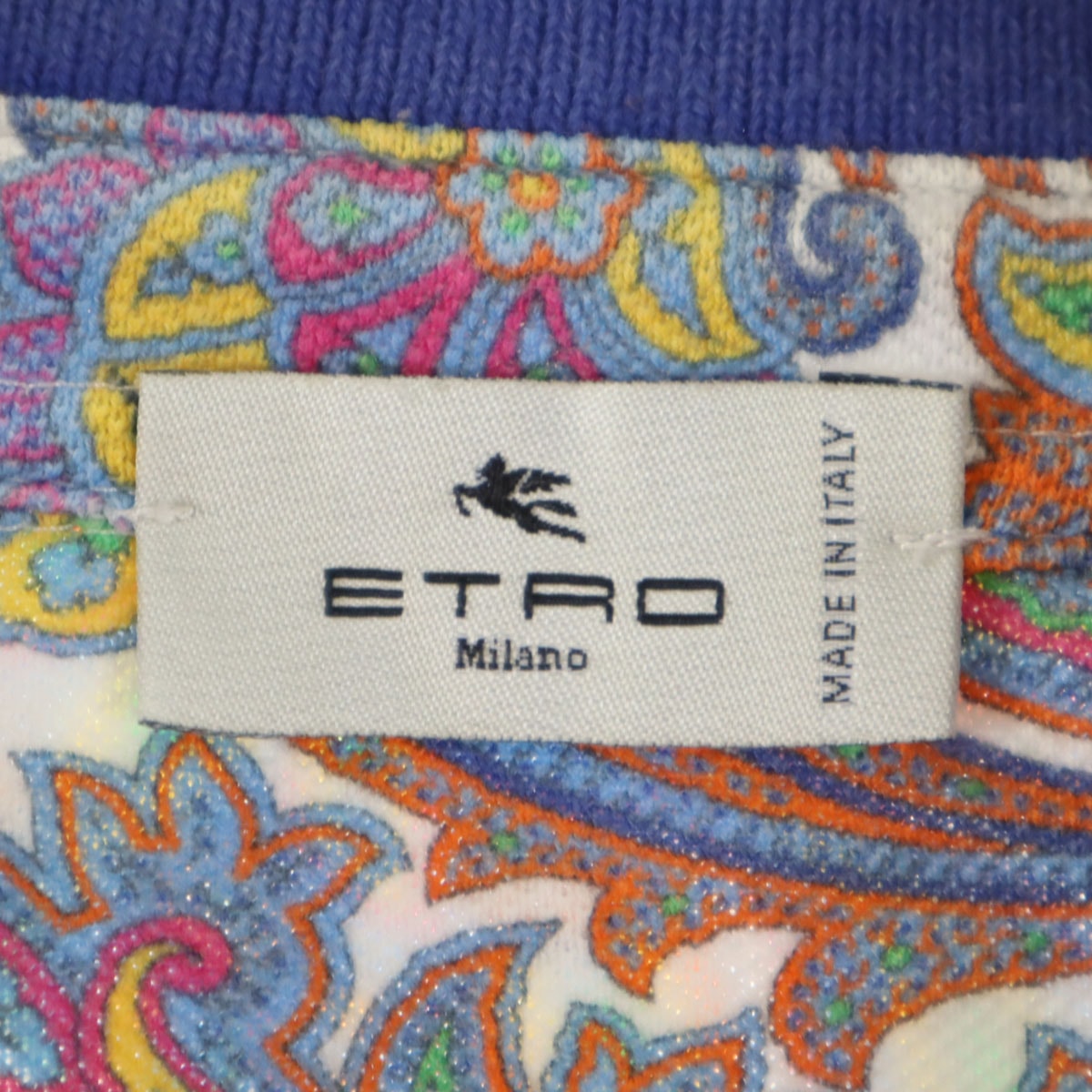 B (目立った傷や汚れなし)】ETRO エトロ イタリア製 ペイズリー柄 半袖