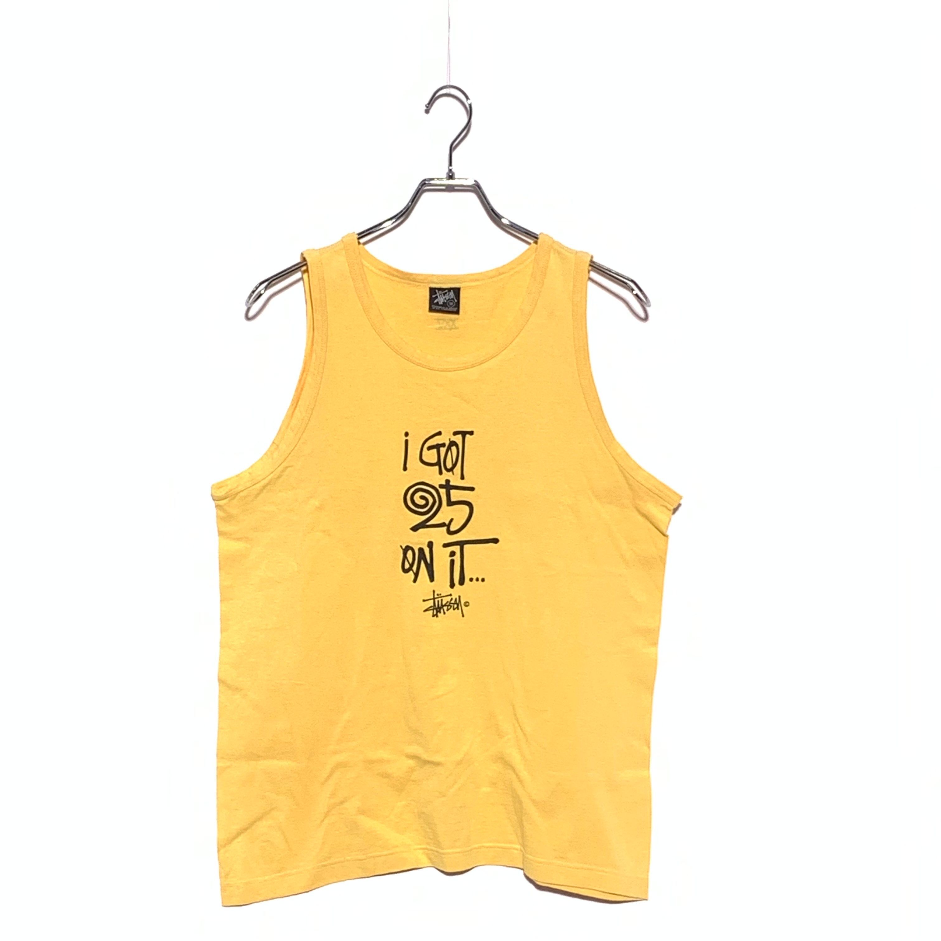 STUSSY 25anniversary tank top yellow