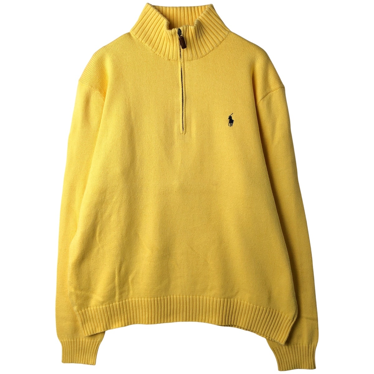 古着 ラルフローレン Ralph Lauren POLO by Ralph Lauren コットンニットハーフジップセーター メンズXL相当/eaa380195