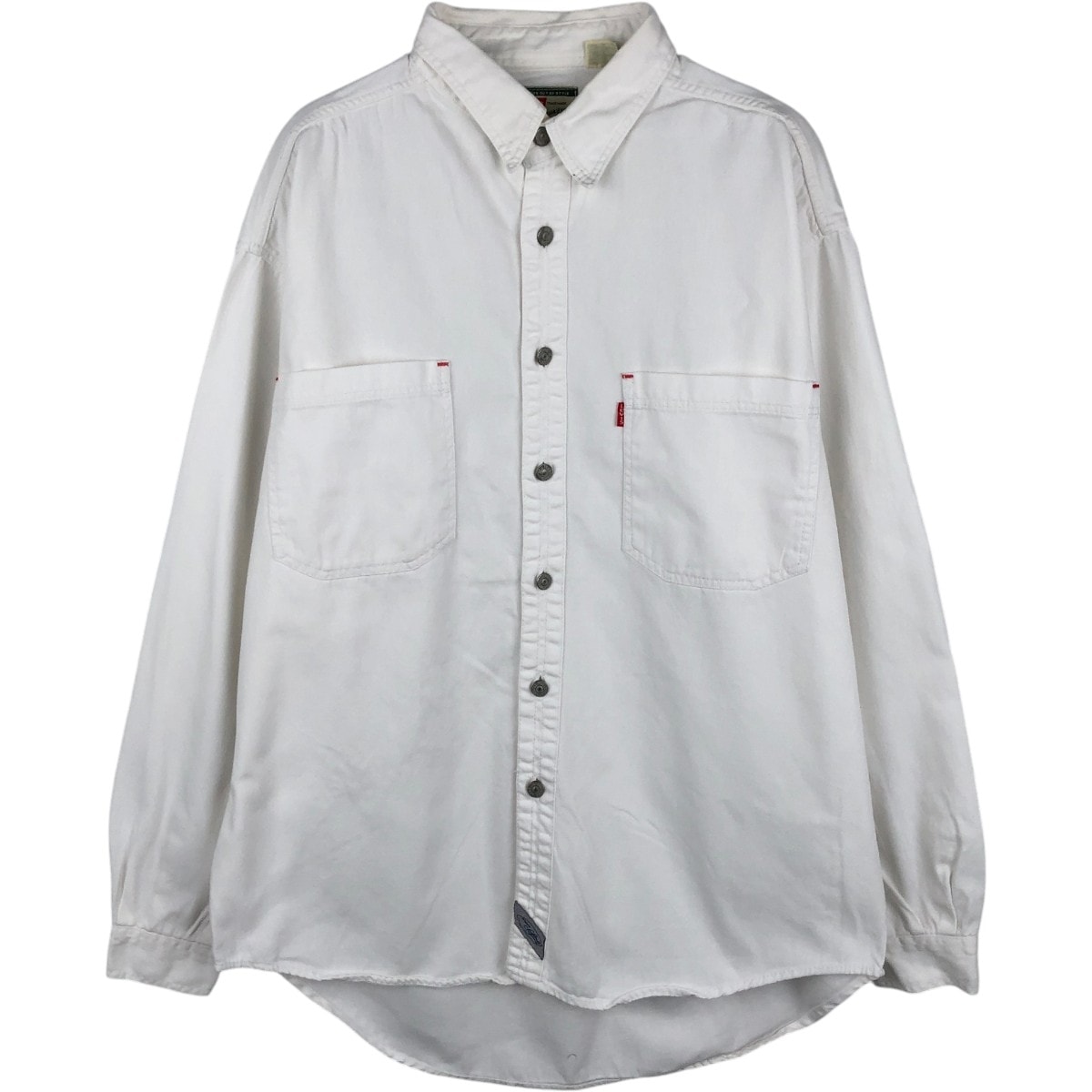 古着 90年代 リーバイス Levi's 長袖 ホワイトデニムシャツ メンズL相当 ヴィンテージ/eaa672380