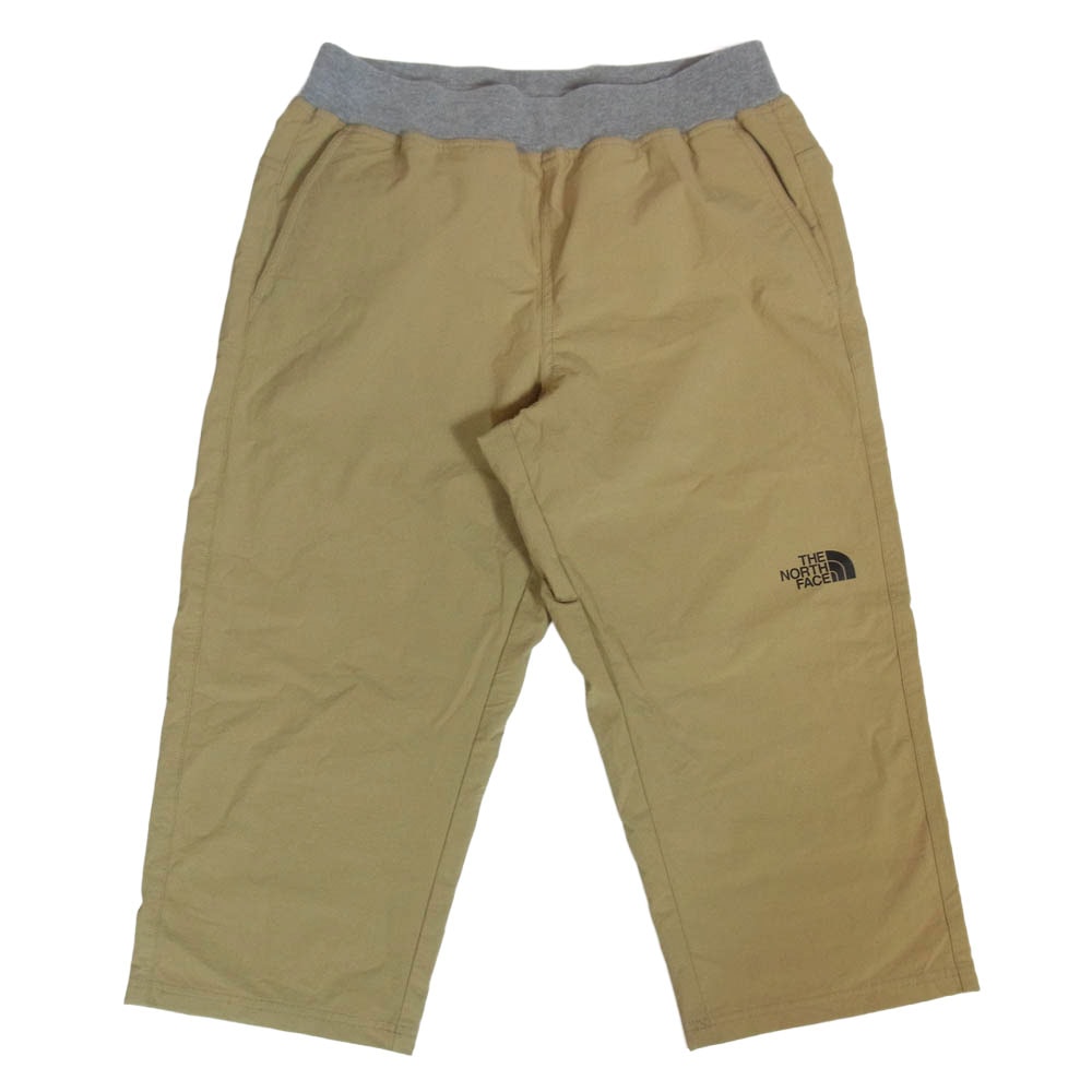 THE NORTH FACE ノースフェイス ショートパンツ NB32081 TRAINING RIB CR PT トレーニング リブ クロップド パンツ ベージュ系 L【中古】