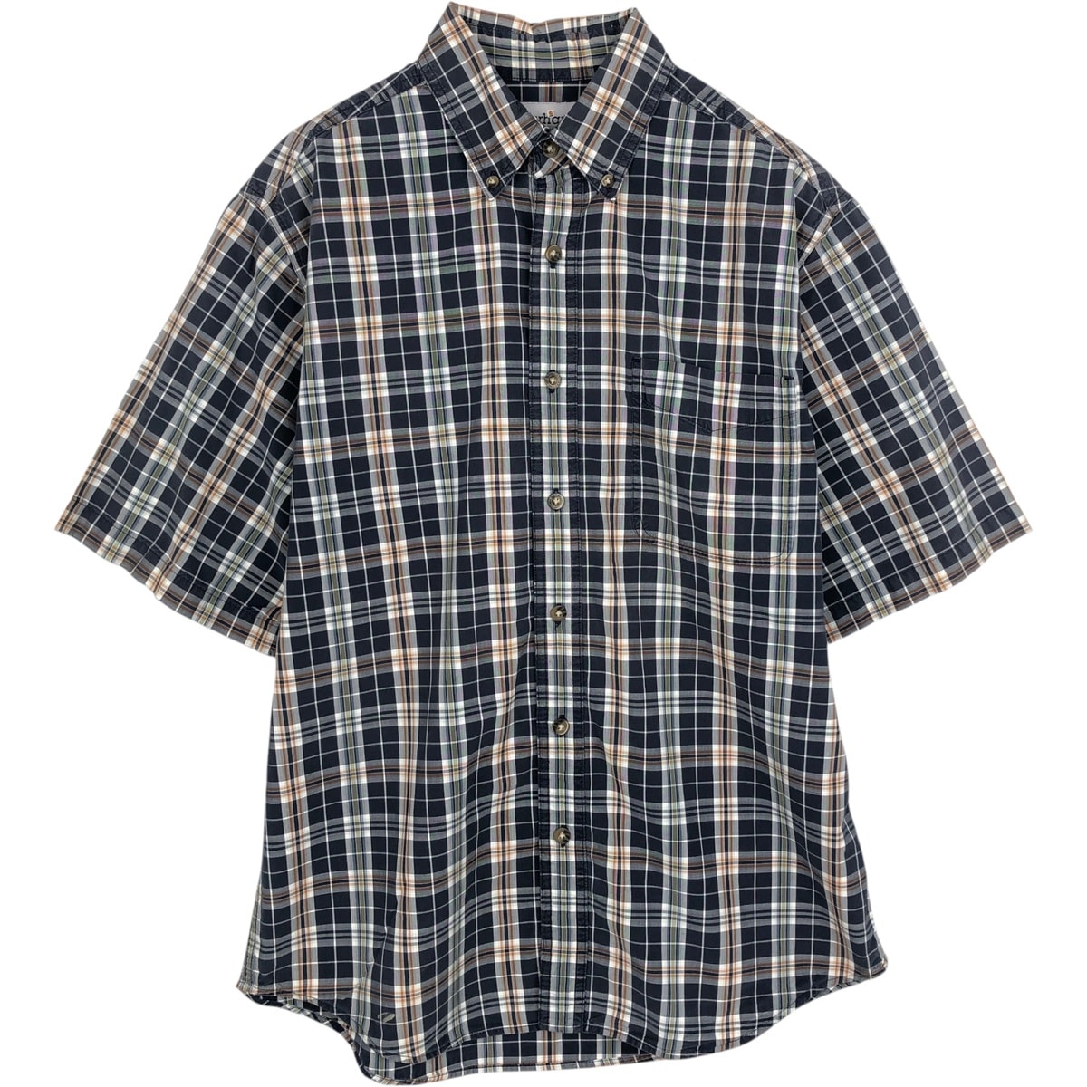 古着 カーハート Carhartt チェック柄 ボタンダウン 半袖 ワークシャツ メンズM相当/eaa632753