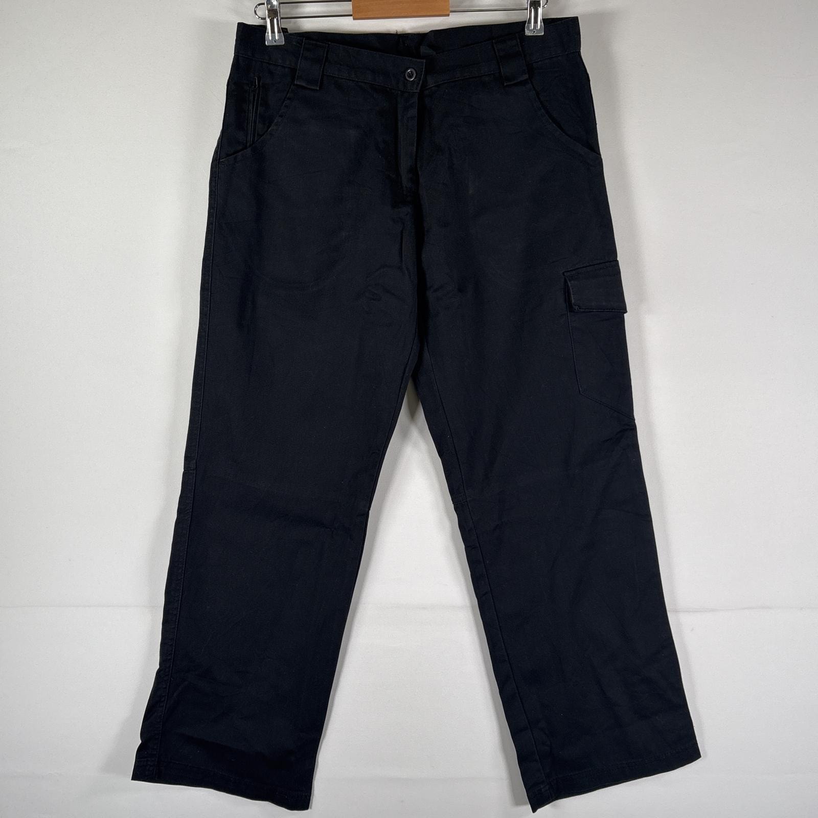 古着 ディッキーズ Dickies ワークパンツ レッドホーク 長ズボン サイドポケット ワンポイントロゴ M ブラック メンズ