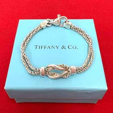 TIFFANY&Co. ティファニー ダブルロープ センターノット ブレスレット シルバー925 ブレスレット シルバー
37383
