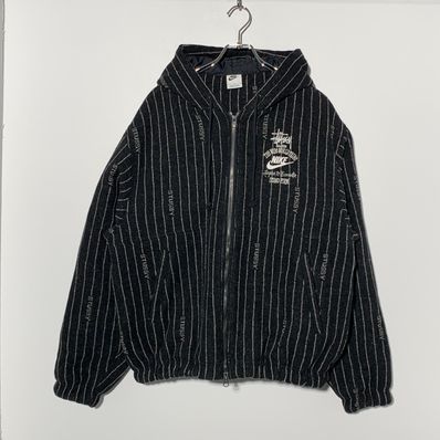 Stussy x Nike Striped Wool Jacket "Black"