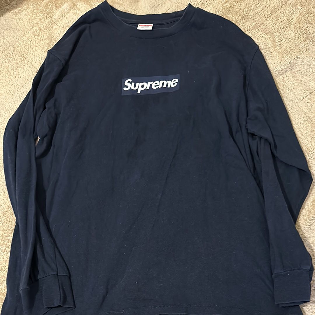 Supreme Box Logo L/S Tee "Navy"