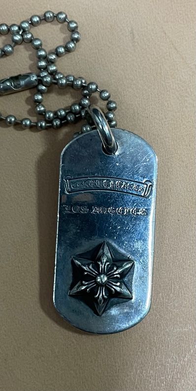 Chrome Hearts Dog Tag S New La Raysdor "Silver"