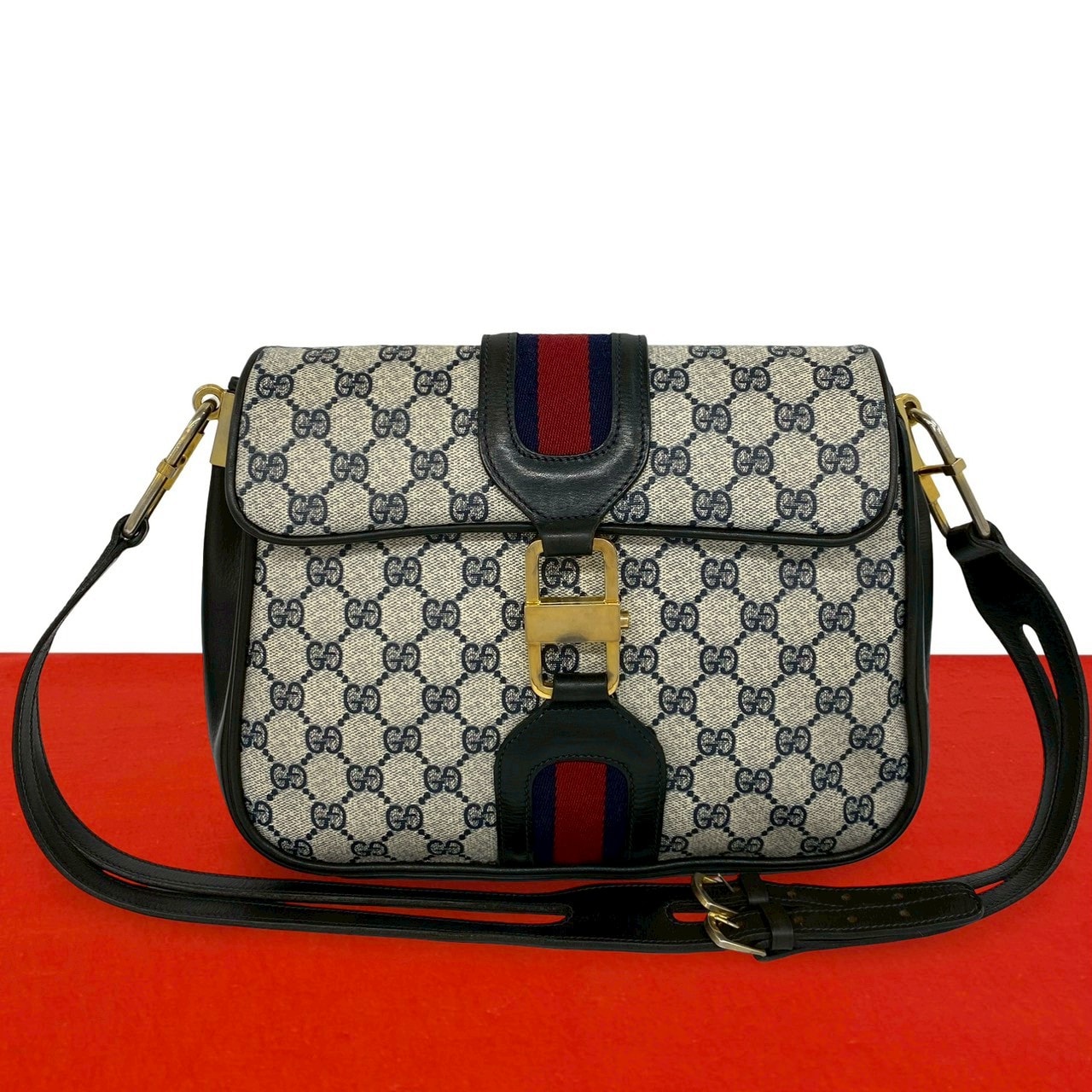 B (目立った傷や汚れなし)】GUCCI グッチ シェリーライン GG ロゴ 柄